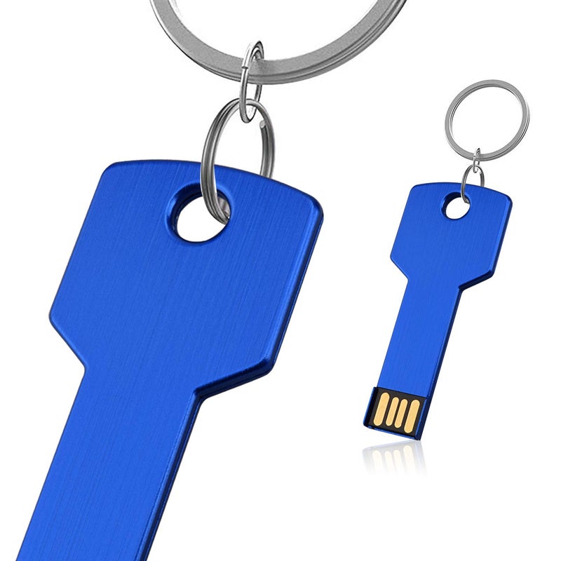 RAOYI 10 Pack 2GB USB Flash Drive USB 2.0 Metal Key Shape Memory Stick Thumb Drive Pen Drive-Blue - Image 4